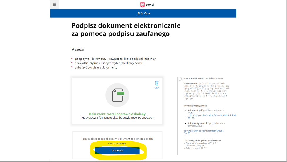 instrukcja skladania podpisu w ePUAP